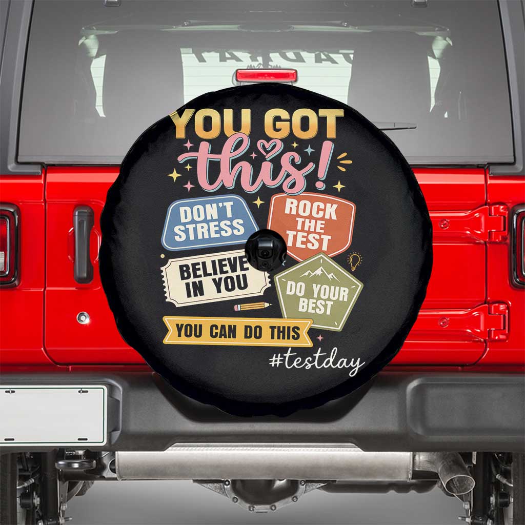 Retro Test Day Motivation You Got This Spare Tire Cover Rock The Test Believe In You Inspirational Teacher