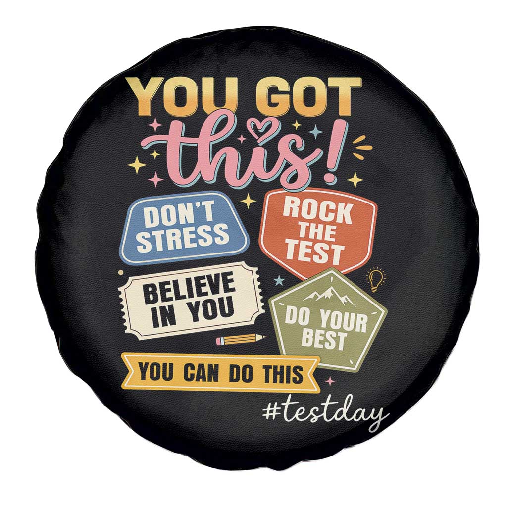 Retro Test Day Motivation You Got This Spare Tire Cover Rock The Test Believe In You Inspirational Teacher