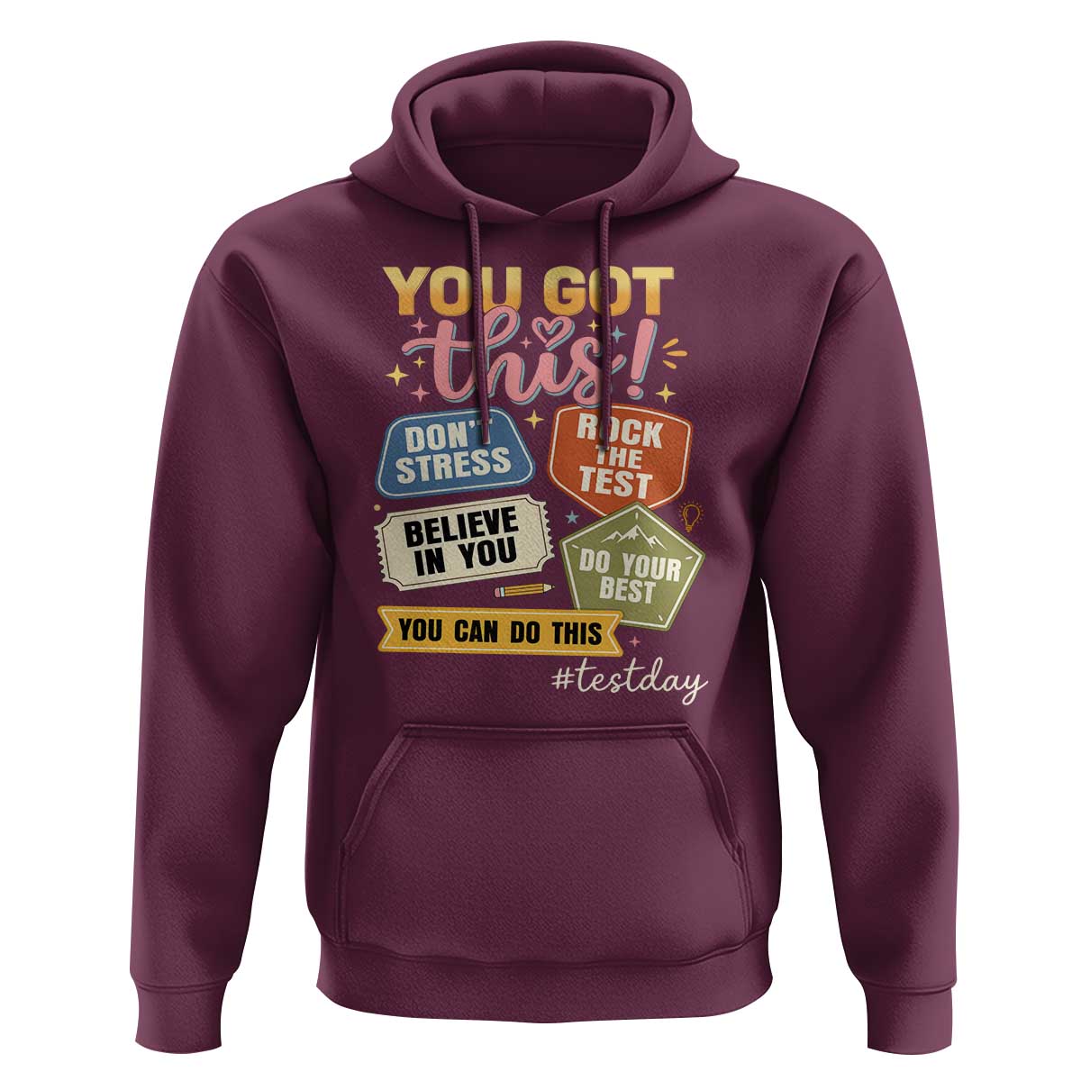 Retro Test Day Motivation You Got This Hoodie Rock The Test Believe In You Inspirational Teacher
