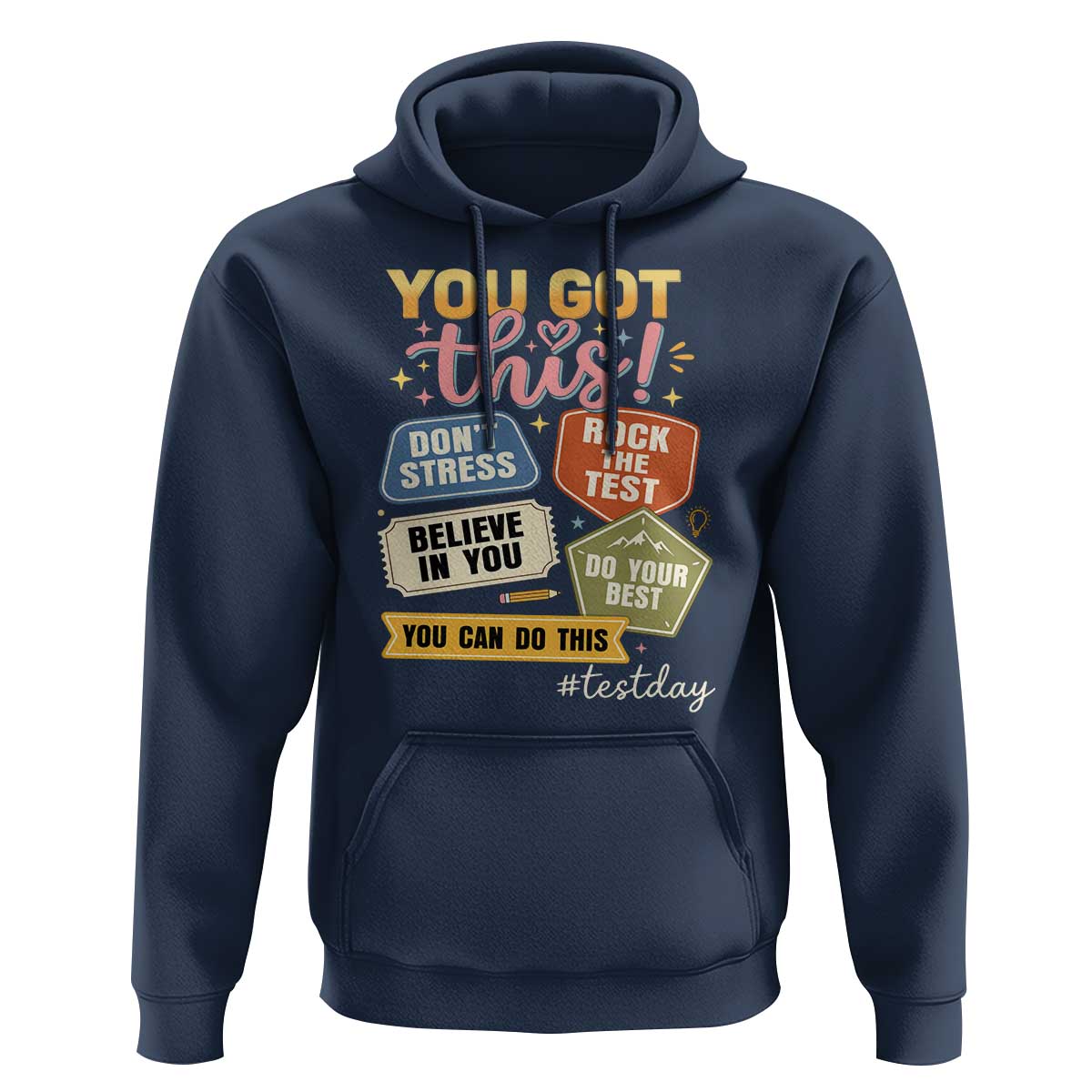 Retro Test Day Motivation You Got This Hoodie Rock The Test Believe In You Inspirational Teacher