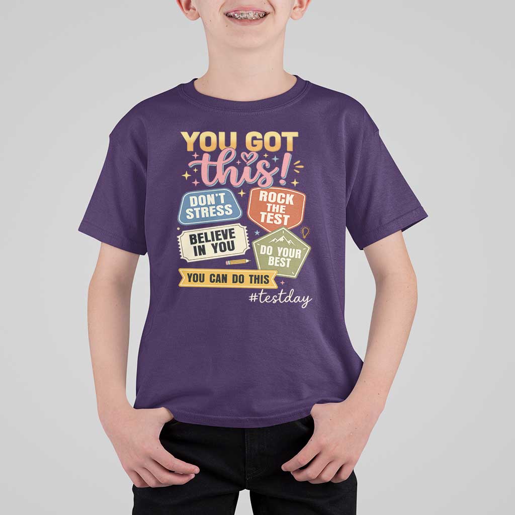 Retro Test Day Motivation You Got This T Shirt For Kid Rock The Test Believe In You Inspirational Teacher