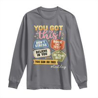 Retro Test Day Motivation You Got This Long Sleeve Shirt Rock The Test Believe In You Inspirational Teacher