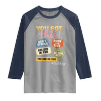 Retro Test Day Motivation You Got This Raglan Shirt Rock The Test Believe In You Inspirational Teacher