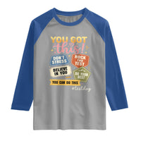 Retro Test Day Motivation You Got This Raglan Shirt Rock The Test Believe In You Inspirational Teacher