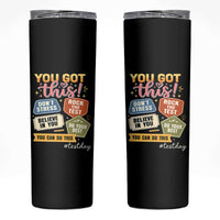 Retro Test Day Motivation You Got This Skinny Tumbler Rock The Test Believe In You Inspirational Teacher