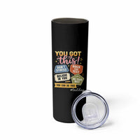 Retro Test Day Motivation You Got This Skinny Tumbler Rock The Test Believe In You Inspirational Teacher