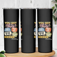 Retro Test Day Motivation You Got This Skinny Tumbler Rock The Test Believe In You Inspirational Teacher