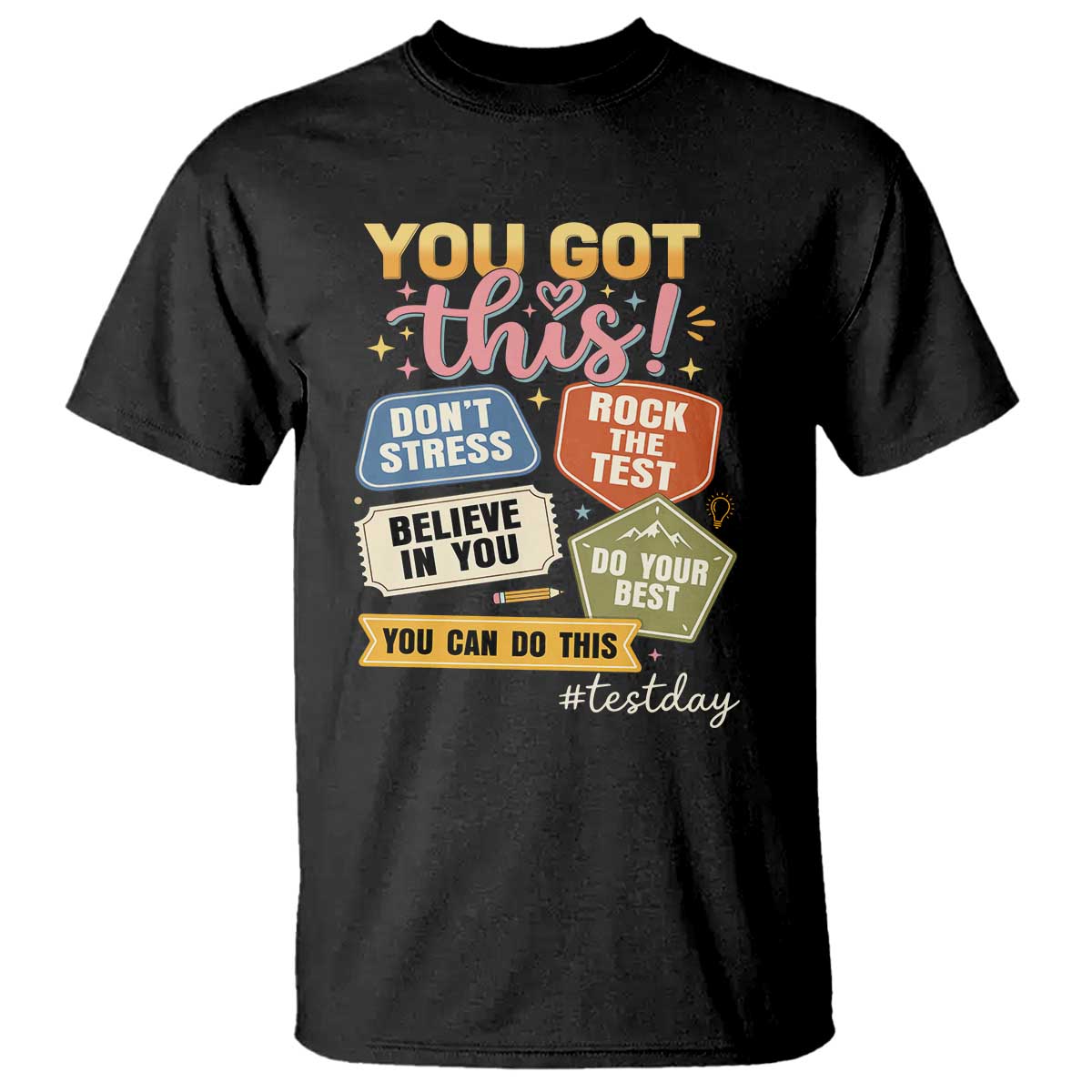 Retro Test Day Motivation You Got This T Shirt Rock The Test Believe In You Inspirational Teacher