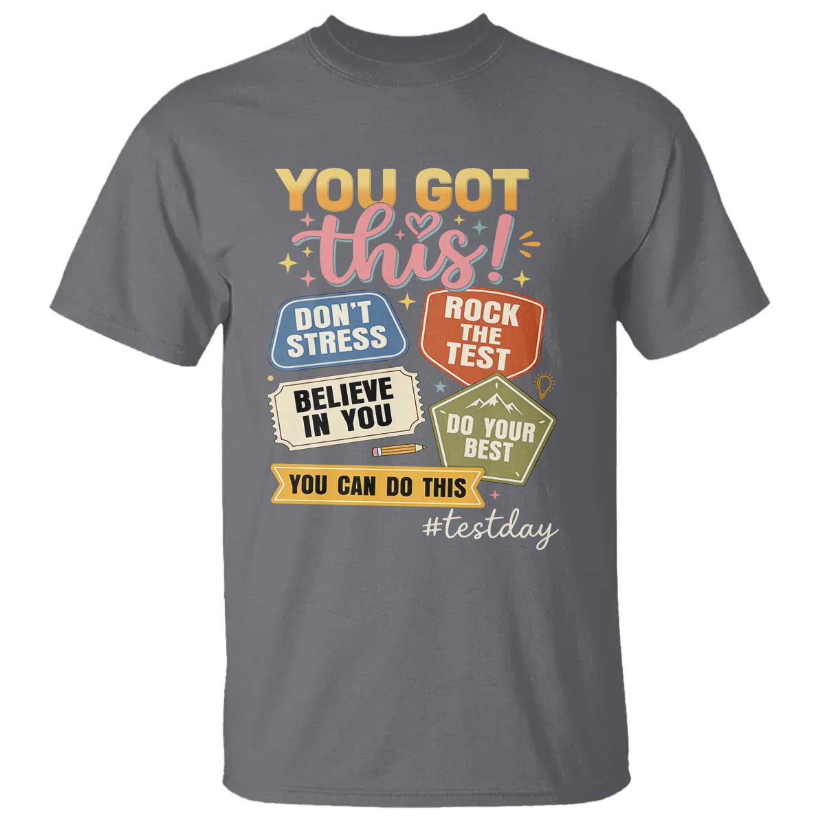 Retro Test Day Motivation You Got This T Shirt Rock The Test Believe In You Inspirational Teacher