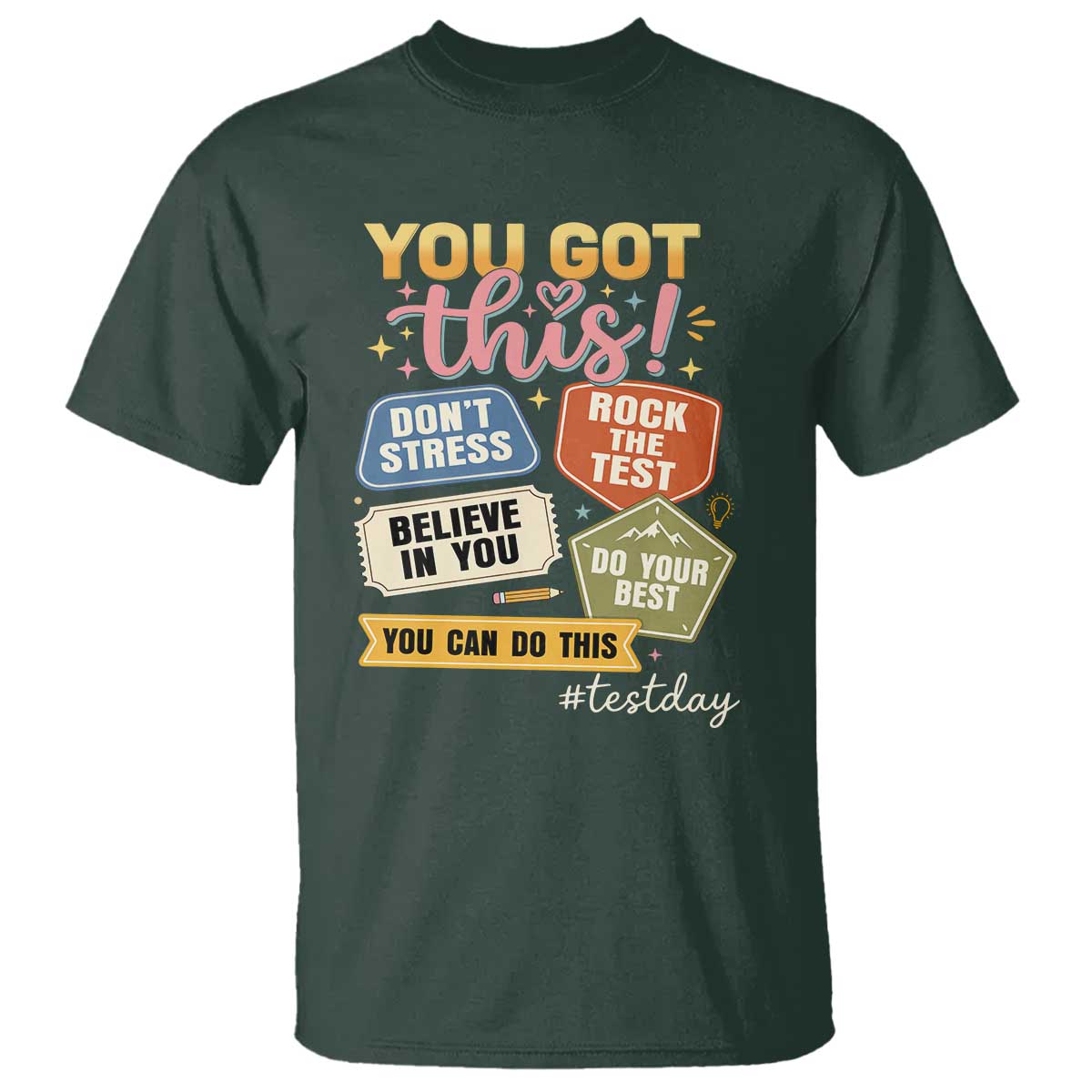 Retro Test Day Motivation You Got This T Shirt Rock The Test Believe In You Inspirational Teacher