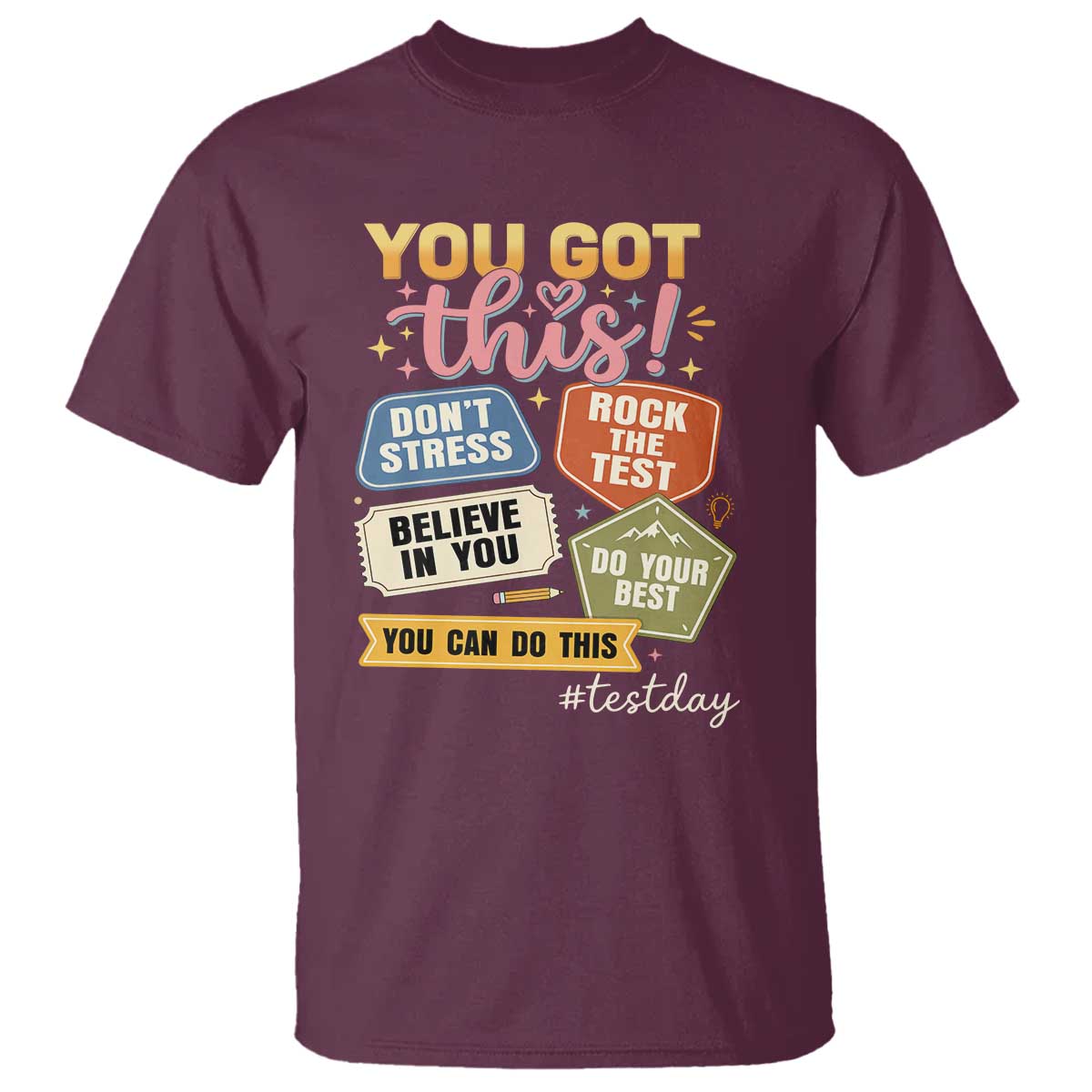 Retro Test Day Motivation You Got This T Shirt Rock The Test Believe In You Inspirational Teacher