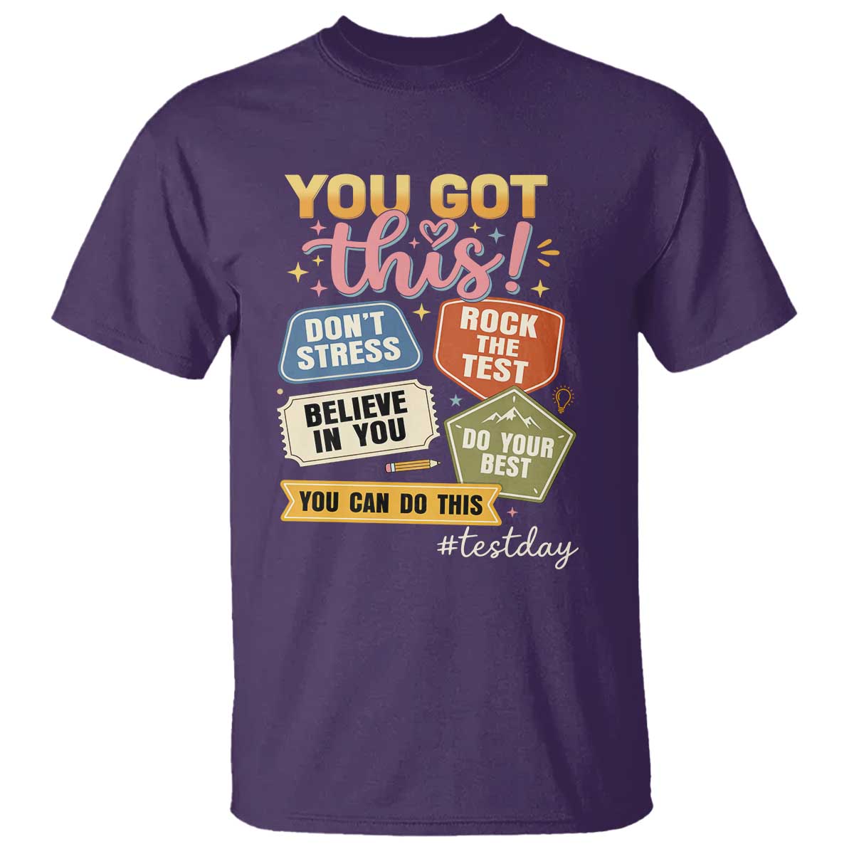 Retro Test Day Motivation You Got This T Shirt Rock The Test Believe In You Inspirational Teacher