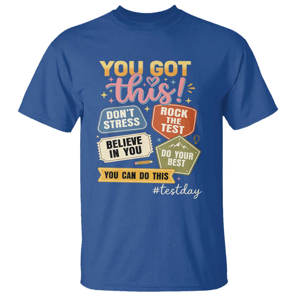 Retro Test Day Motivation You Got This T Shirt Rock The Test Believe In You Inspirational Teacher