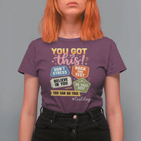 Retro Test Day Motivation You Got This T Shirt For Women Rock The Test Believe In You Inspirational Teacher