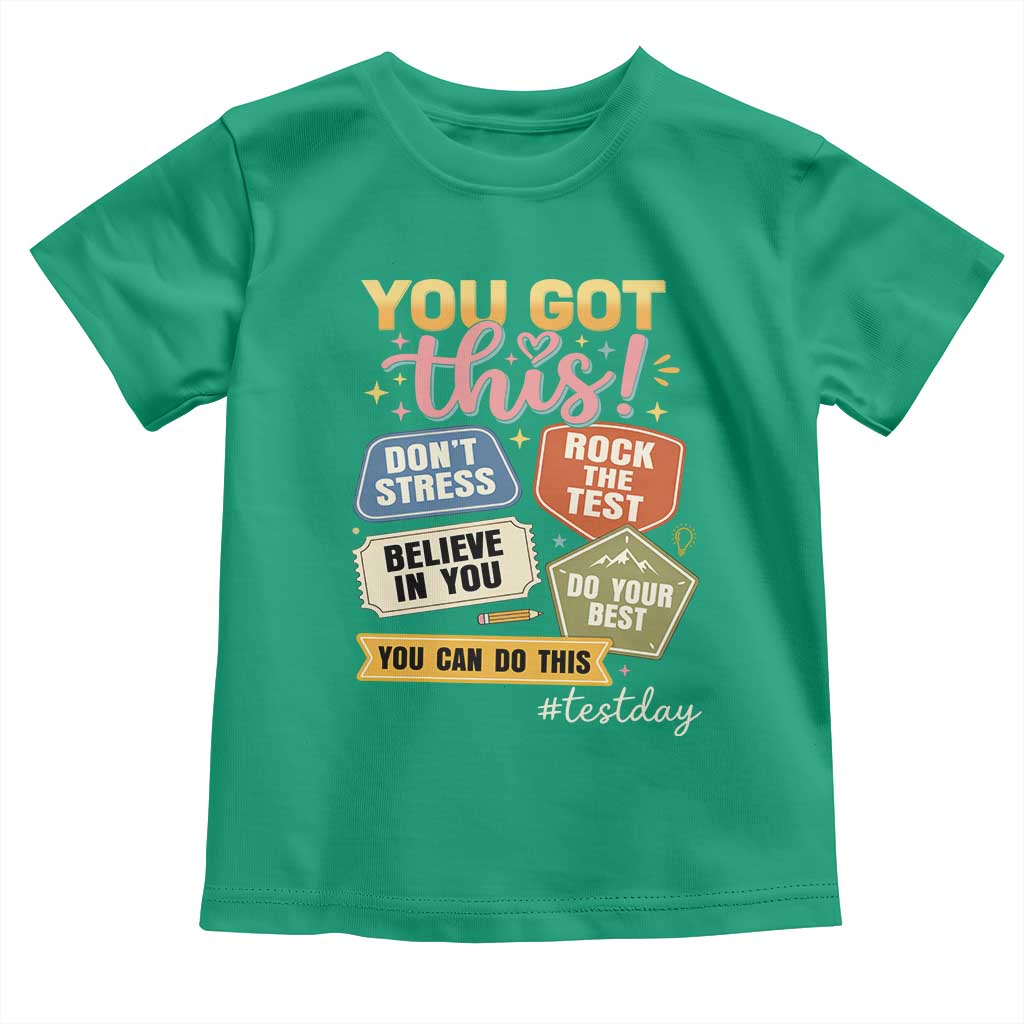 Retro Test Day Motivation You Got This Toddler T Shirt Rock The Test Believe In You Inspirational Teacher