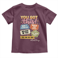 Retro Test Day Motivation You Got This Toddler T Shirt Rock The Test Believe In You Inspirational Teacher