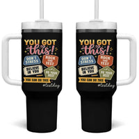 Retro Test Day Motivation You Got This Tumbler With Handle Rock The Test Believe In You Inspirational Teacher