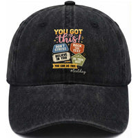 Retro Test Day Motivation You Got This Washed Cotton Baseball Cap Rock The Test Believe In You Inspirational Teacher