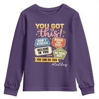 Retro Test Day Motivation You Got This Youth Sweatshirt Rock The Test Believe In You Inspirational Teacher