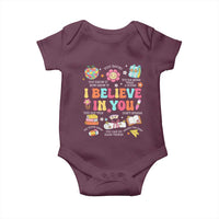 Groovy I Believe In You Testing Motivation Baby Onesie More Than A Score for Teacher Student