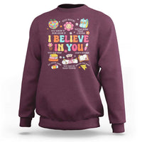 Groovy I Believe In You Testing Motivation Sweatshirt More Than A Score for Teacher Student