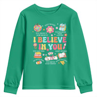 Groovy I Believe In You Testing Motivation Youth Sweatshirt More Than A Score for Teacher Student