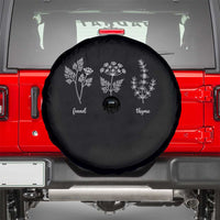 Fennel Dill Thyme Subtle FDT Spare Tire Cover Botanical Herb Line Art Political Satire