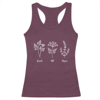 Fennel Dill Thyme Subtle FDT Racerback Tank Top Botanical Herb Line Art Political Satire