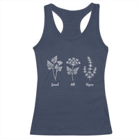 Fennel Dill Thyme Subtle FDT Racerback Tank Top Botanical Herb Line Art Political Satire