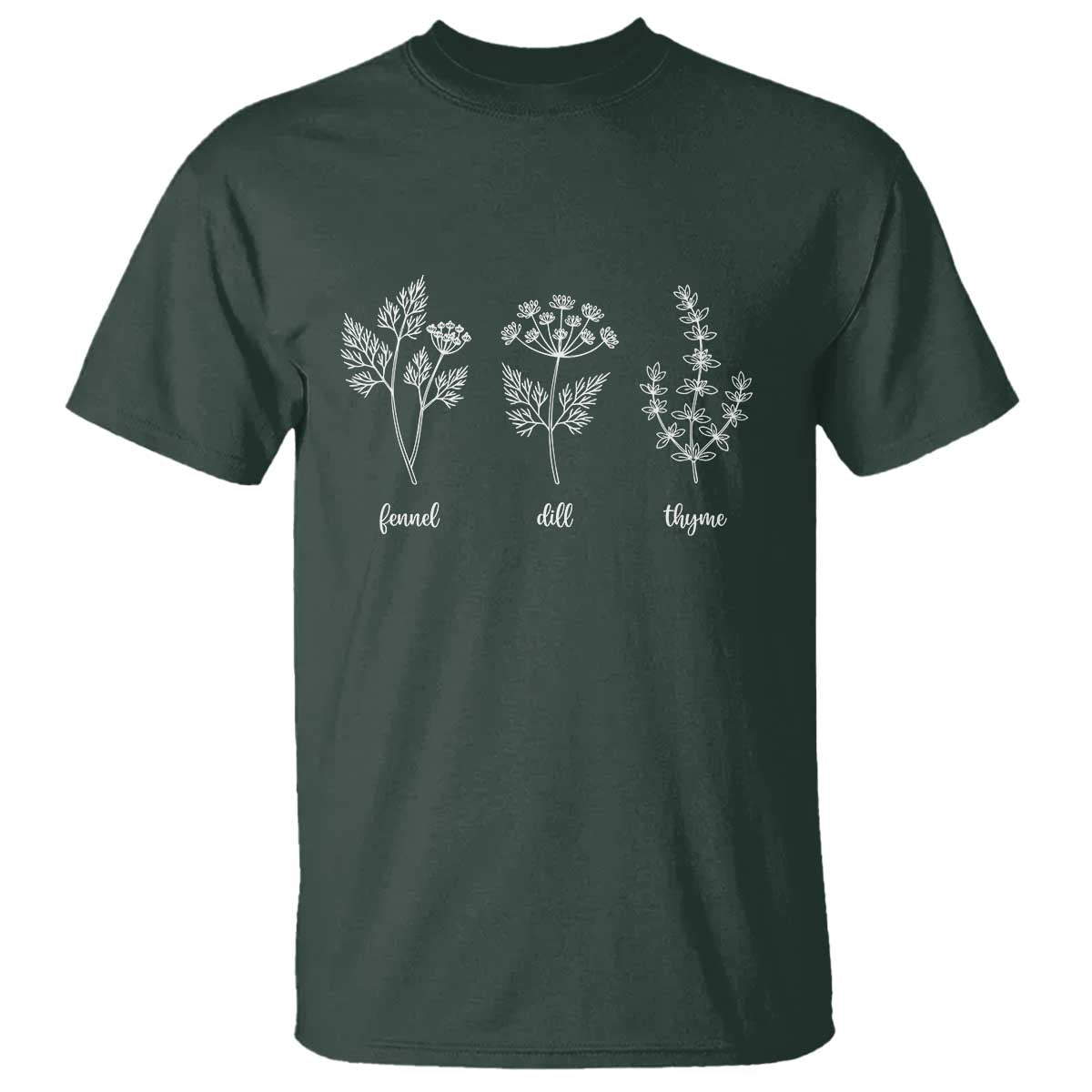 Fennel Dill Thyme Subtle FDT T Shirt Botanical Herb Line Art Political Satire
