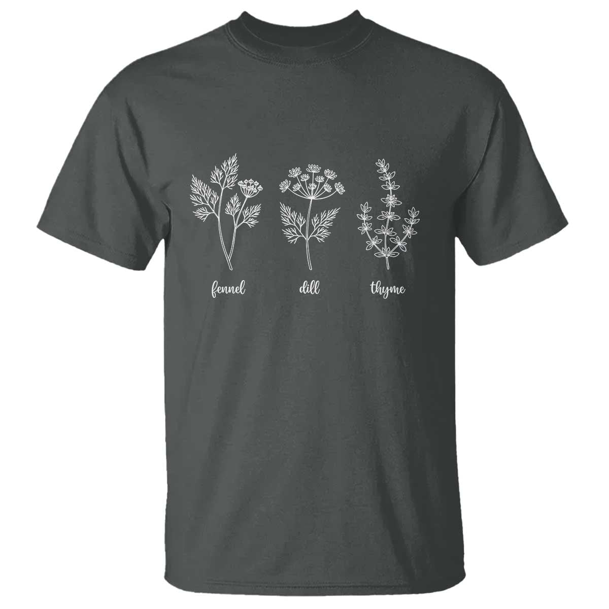Fennel Dill Thyme Subtle FDT T Shirt Botanical Herb Line Art Political Satire