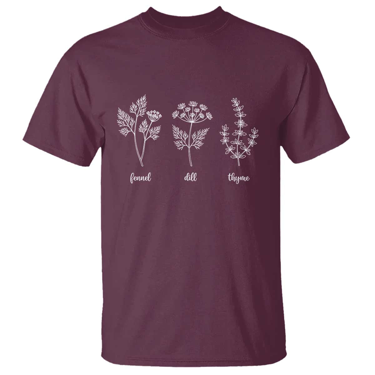 Fennel Dill Thyme Subtle FDT T Shirt Botanical Herb Line Art Political Satire