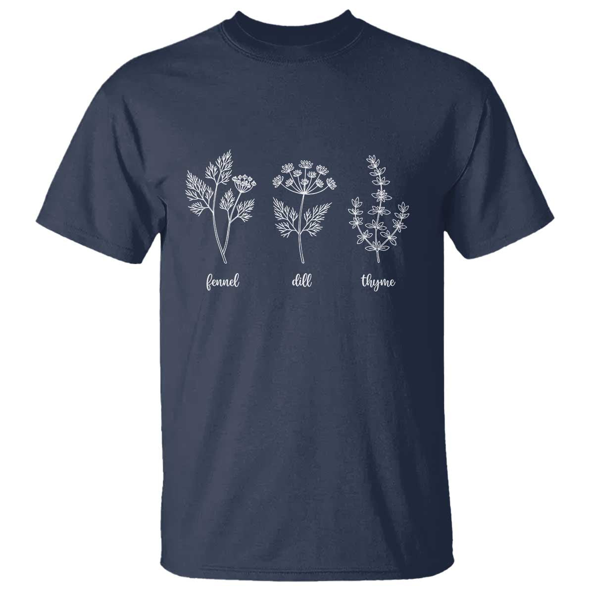 Fennel Dill Thyme Subtle FDT T Shirt Botanical Herb Line Art Political Satire