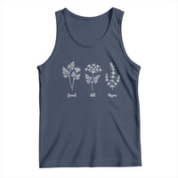 Fennel Dill Thyme Subtle FDT Tank Top Botanical Herb Line Art Political Satire
