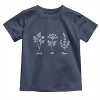 Fennel Dill Thyme Subtle FDT Toddler T Shirt Botanical Herb Line Art Political Satire