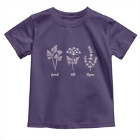 Fennel Dill Thyme Subtle FDT Toddler T Shirt Botanical Herb Line Art Political Satire