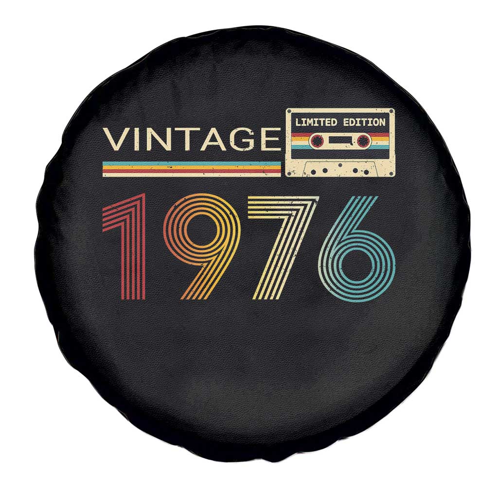 Vintage 1976 Retro Cassette Tape Graphic Spare Tire Cover Awesome Since 1976 Birthday Gift