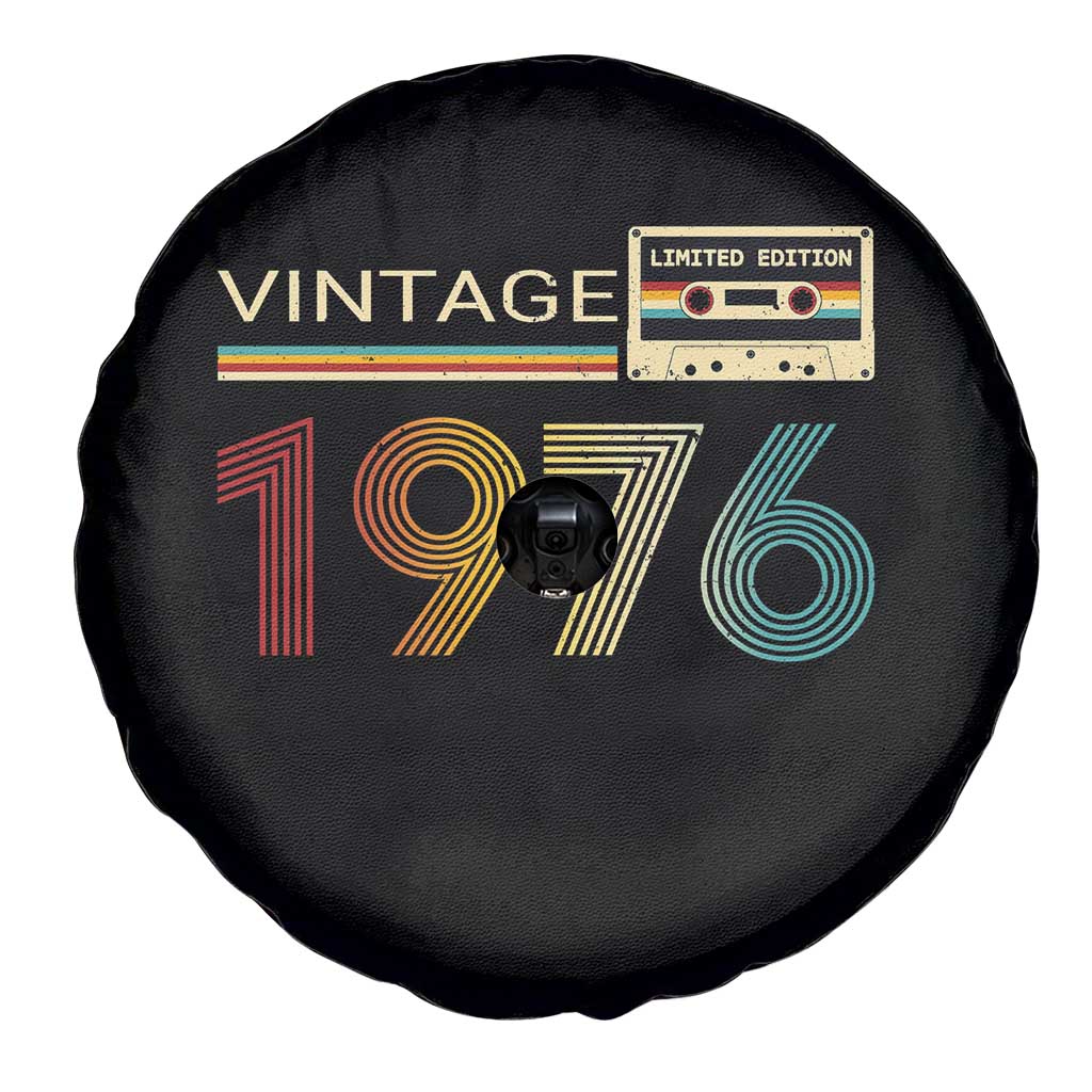 Vintage 1976 Retro Cassette Tape Graphic Spare Tire Cover Awesome Since 1976 Birthday Gift