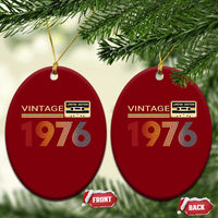 Vintage 1976 Retro Cassette Tape Graphic Ceramic Ornament Awesome Since 1976 Birthday Gift