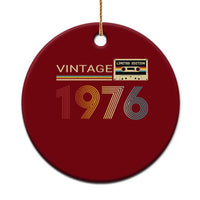 Vintage 1976 Retro Cassette Tape Graphic Ceramic Ornament Awesome Since 1976 Birthday Gift