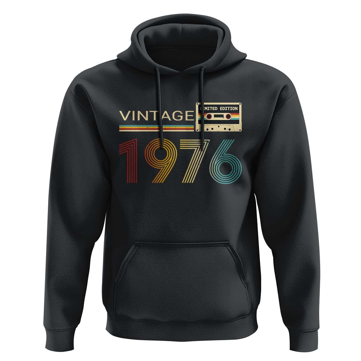 Vintage 1976 Retro Cassette Tape Graphic Hoodie Awesome Since 1976 Birthday Gift