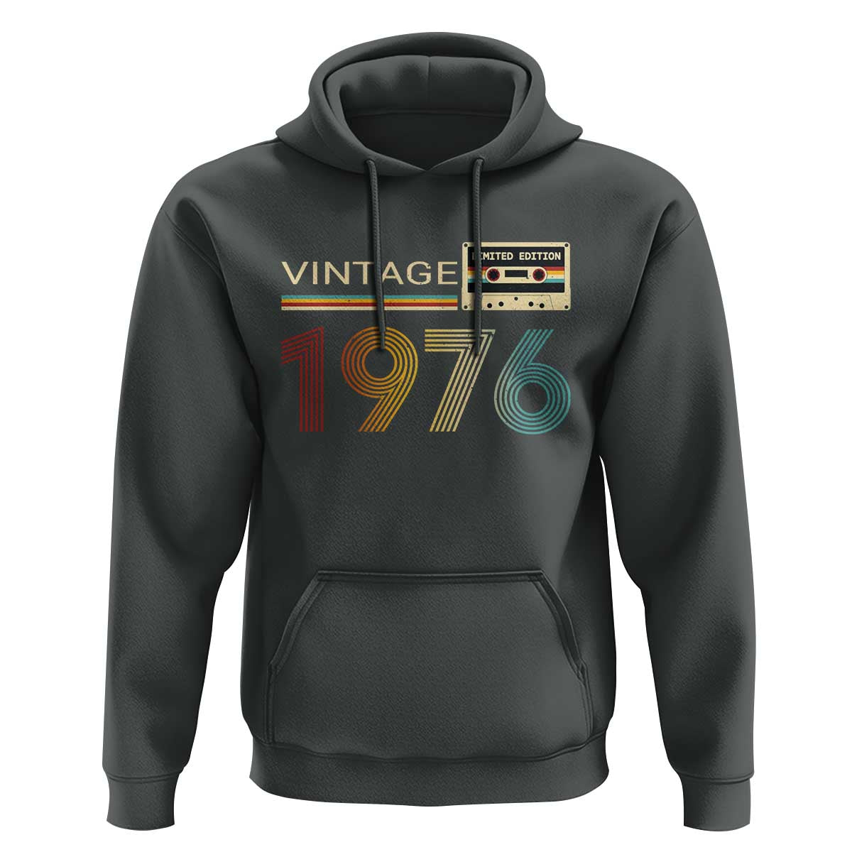 Vintage 1976 Retro Cassette Tape Graphic Hoodie Awesome Since 1976 Birthday Gift
