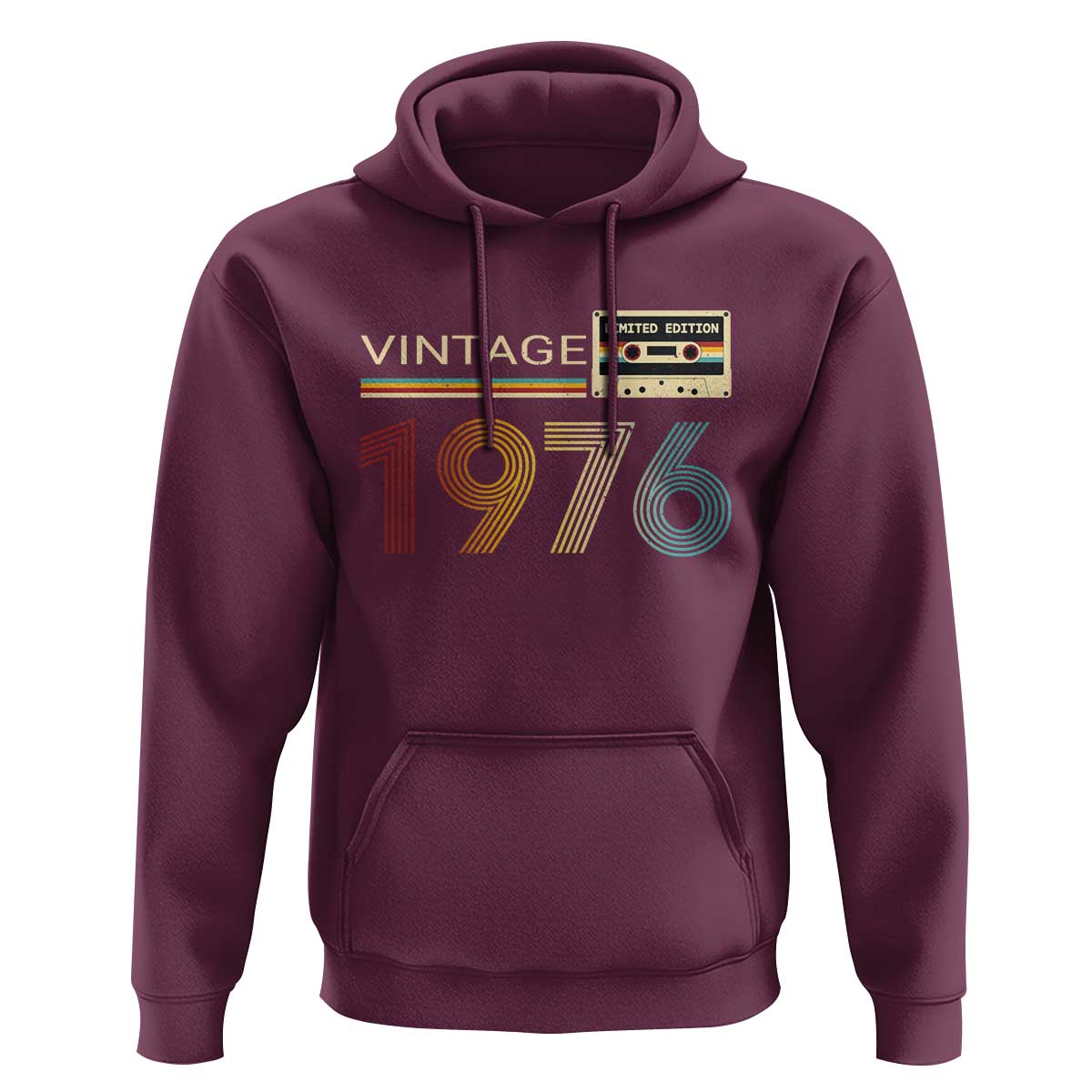 Vintage 1976 Retro Cassette Tape Graphic Hoodie Awesome Since 1976 Birthday Gift