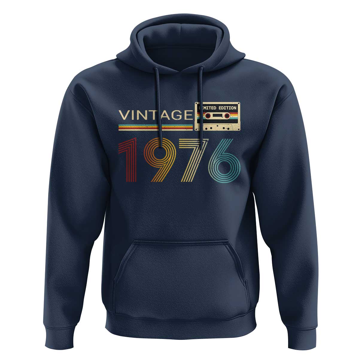 Vintage 1976 Retro Cassette Tape Graphic Hoodie Awesome Since 1976 Birthday Gift