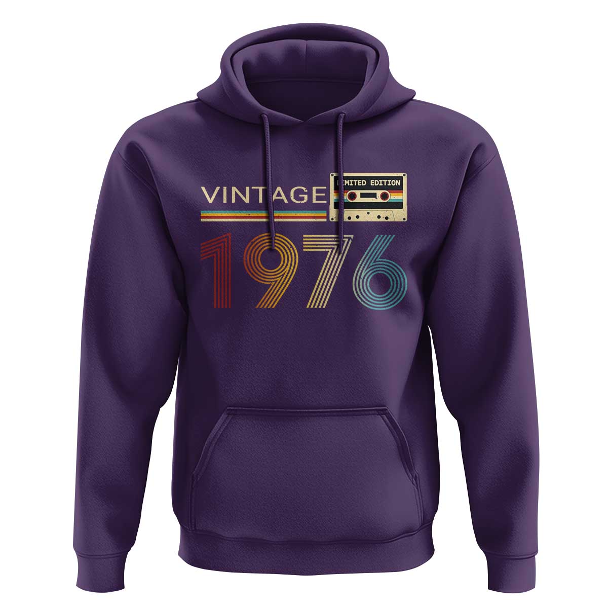 Vintage 1976 Retro Cassette Tape Graphic Hoodie Awesome Since 1976 Birthday Gift