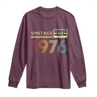 Vintage 1976 Retro Cassette Tape Graphic Long Sleeve Shirt Awesome Since 1976 Birthday Gift