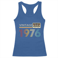 Vintage 1976 Retro Cassette Tape Graphic Racerback Tank Top Awesome Since 1976 Birthday Gift