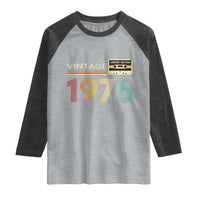 Vintage 1976 Retro Cassette Tape Graphic Raglan Shirt Awesome Since 1976 Birthday Gift