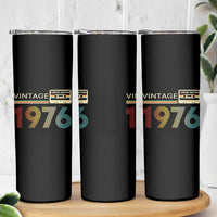 Vintage 1976 Retro Cassette Tape Graphic Skinny Tumbler Awesome Since 1976 Birthday Gift