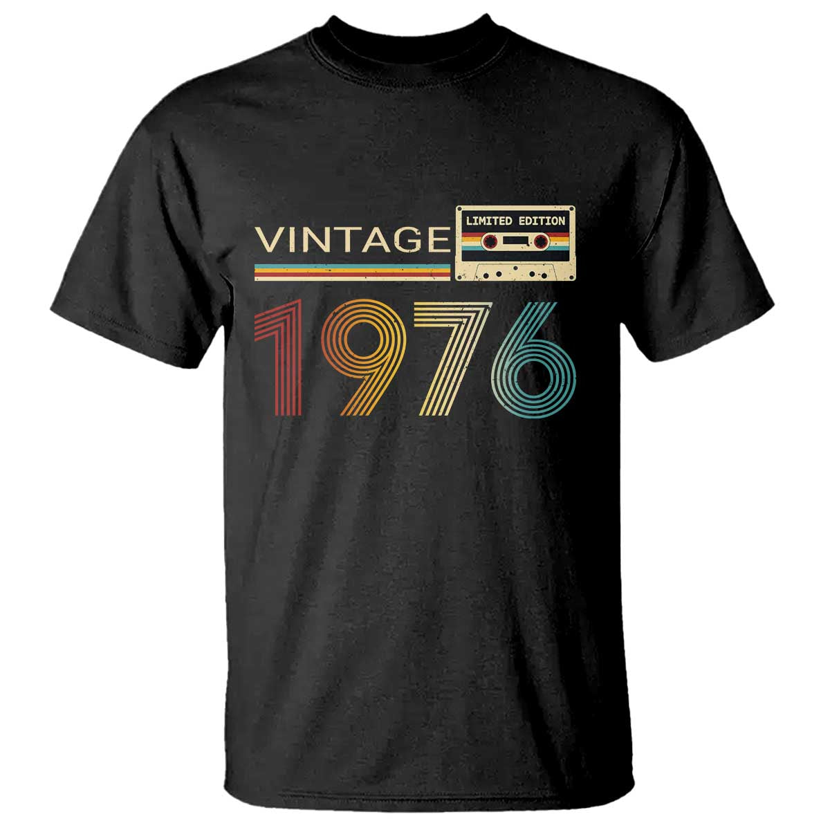 Vintage 1976 Retro Cassette Tape Graphic T Shirt Awesome Since 1976 Birthday Gift